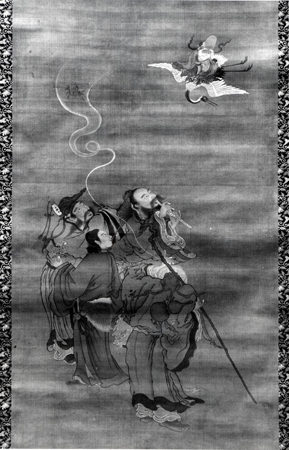 仙人乘鶴圖