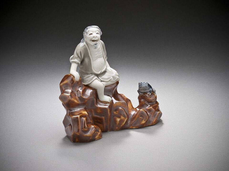 仙人蟾蜍瓷偶