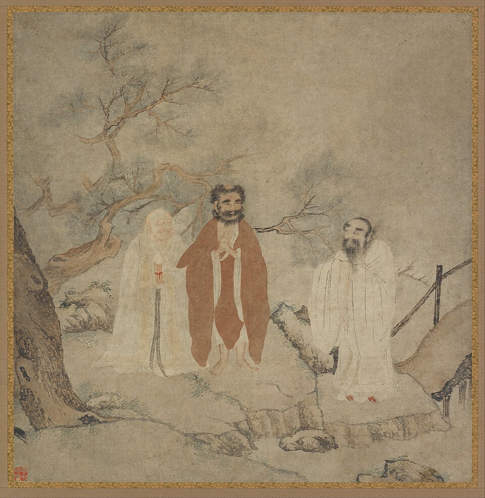 釋迦老子孔子像