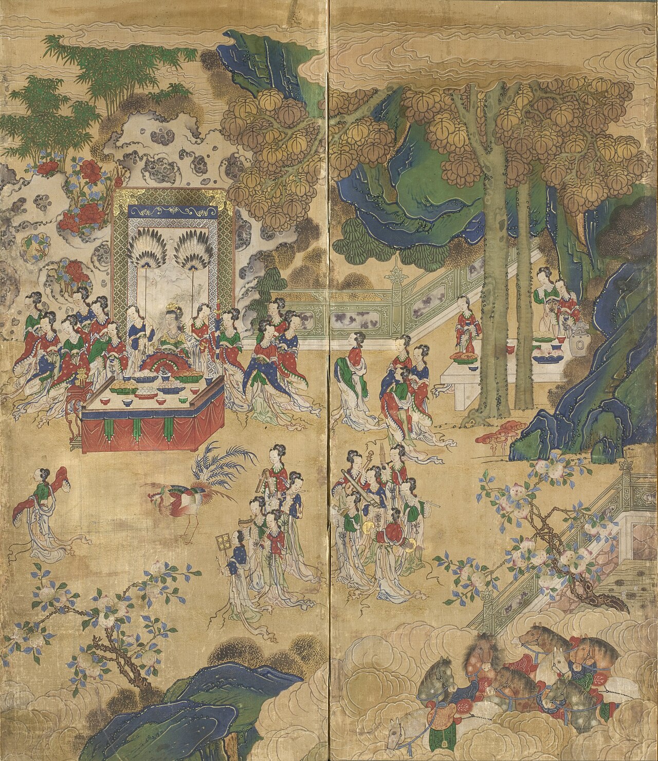 The Banquet of Seowangmo (Xiwangmu), Queen Mother of the West LACMA M.2000.15.31a-h (13 of 13)