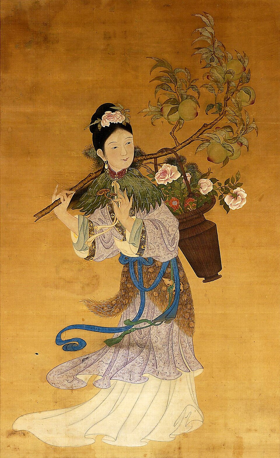 麻姑獻壽採桃