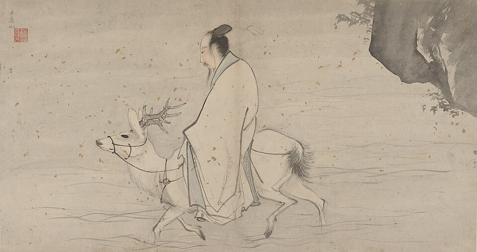 仙人騎鹿圖