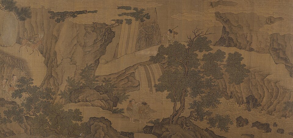 明 佚名 游仙圖卷(局部一)
