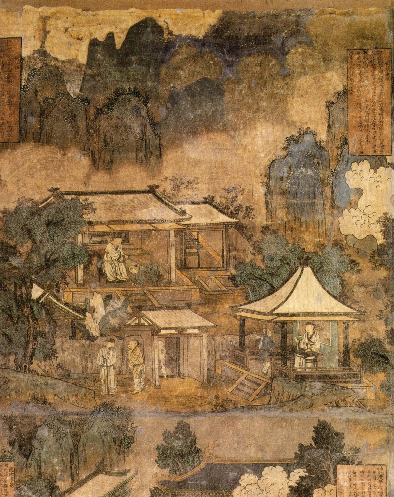 Zhu Haogu's atelier. Conversion of Immortal Guo. 14th century mural. Chunyangdian, Yonglegong, Shanxi Province.