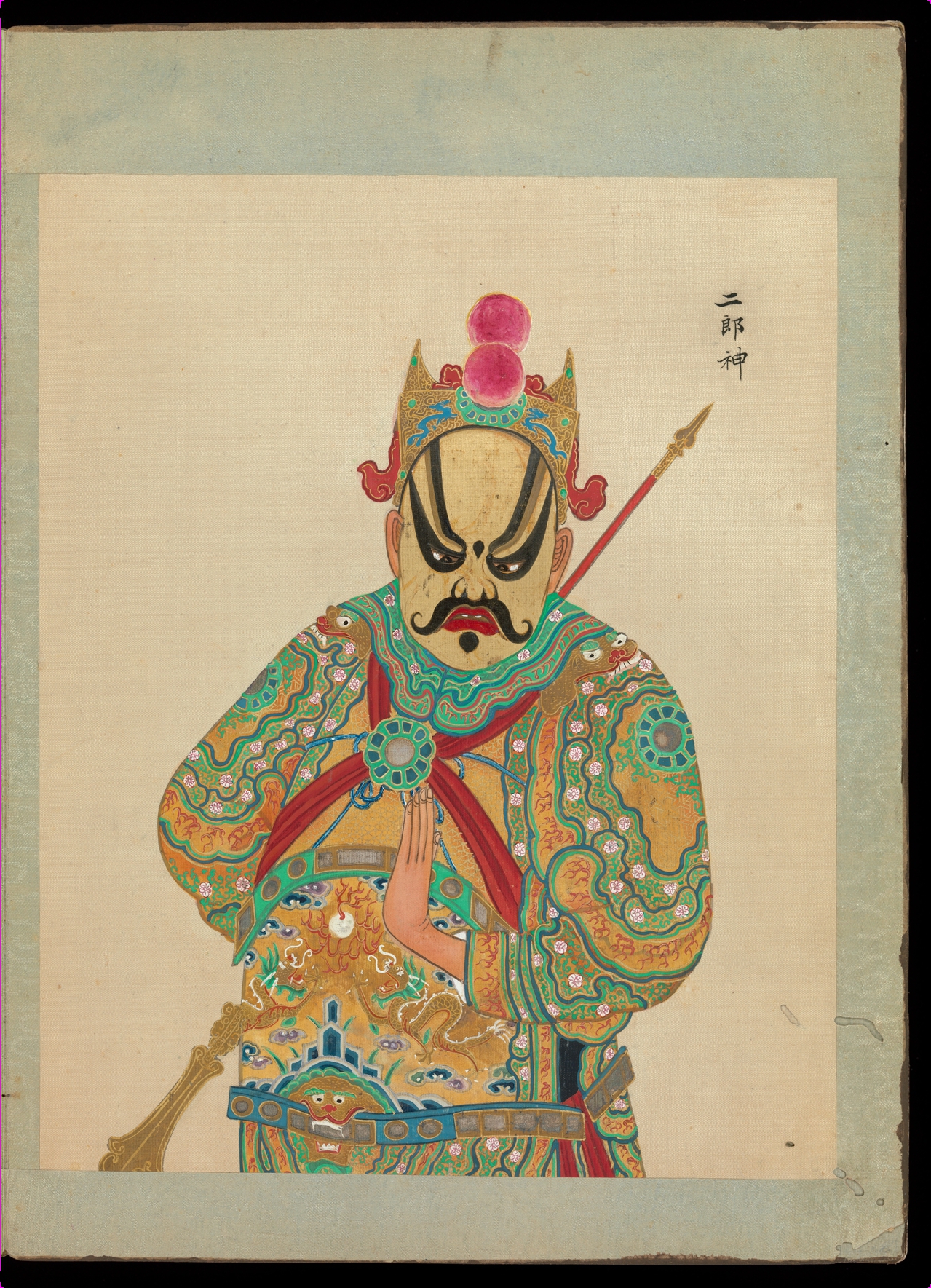 無款 清末 京劇一百人物像 冊 絹本-One hundred portraits of Peking opera characters MET DP280075