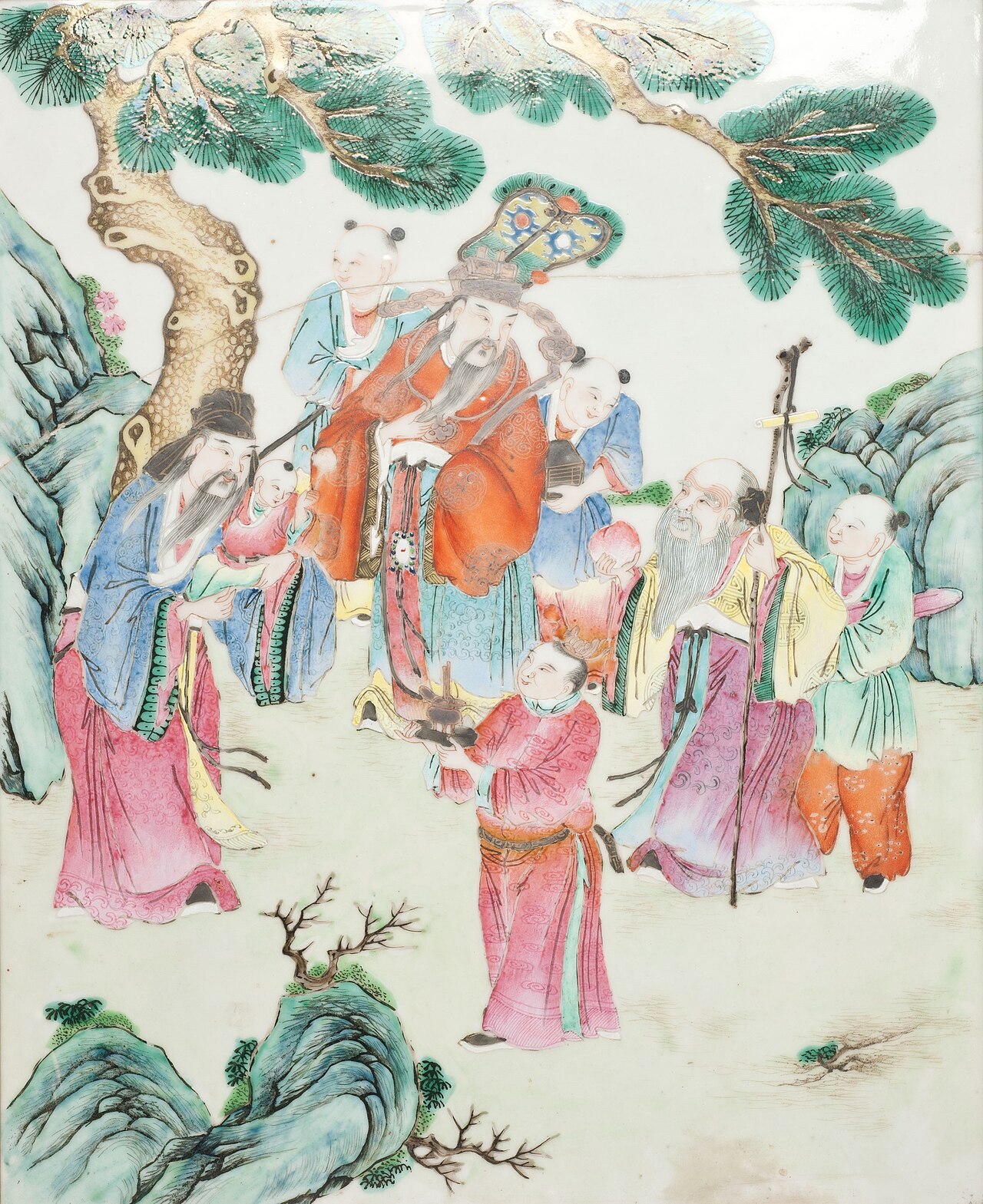 Fu, Lu en Shou - Qianlong, China - KU Leuven Art Collection SPK321