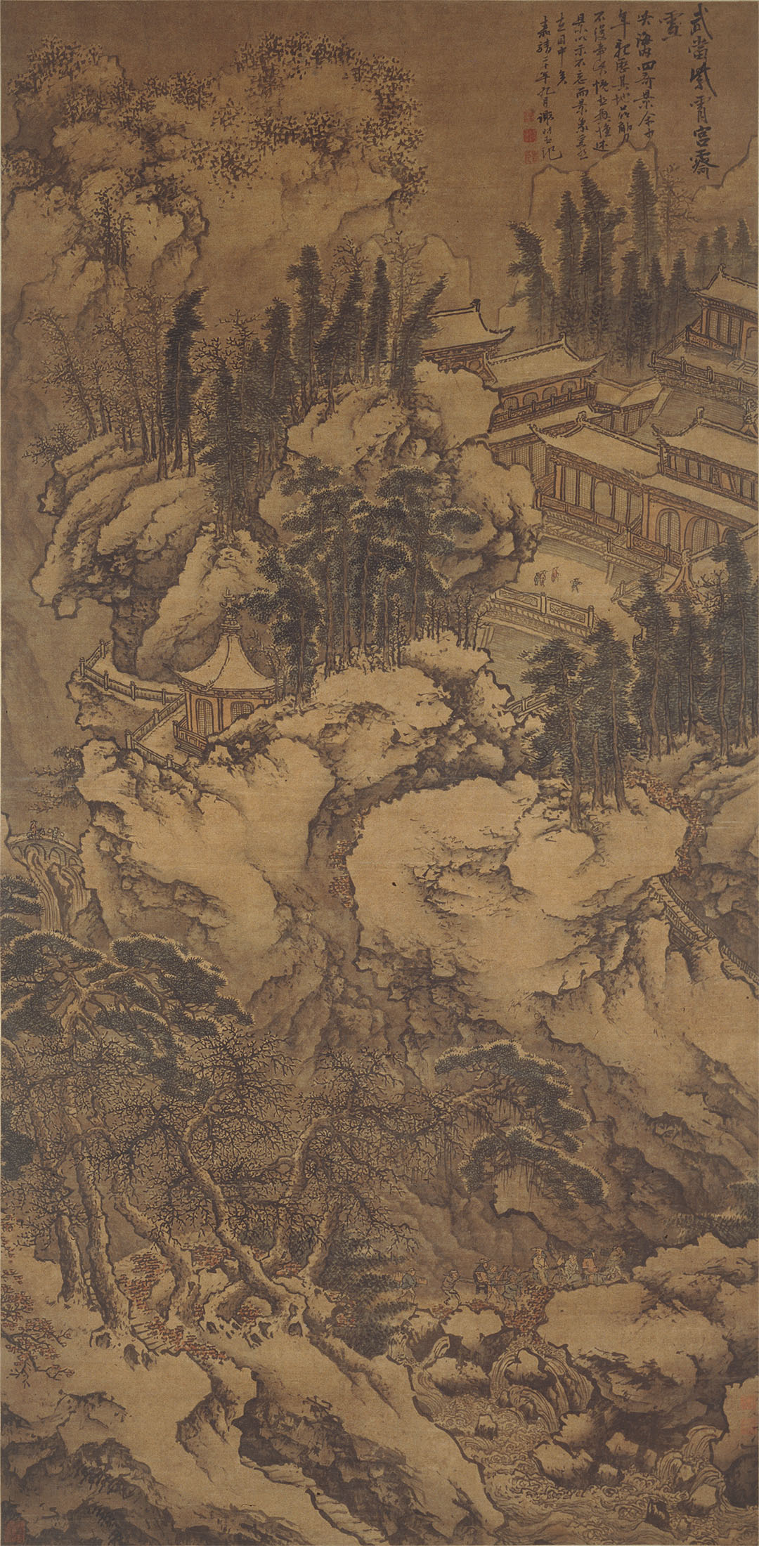 谢时臣 武当雪霁图轴