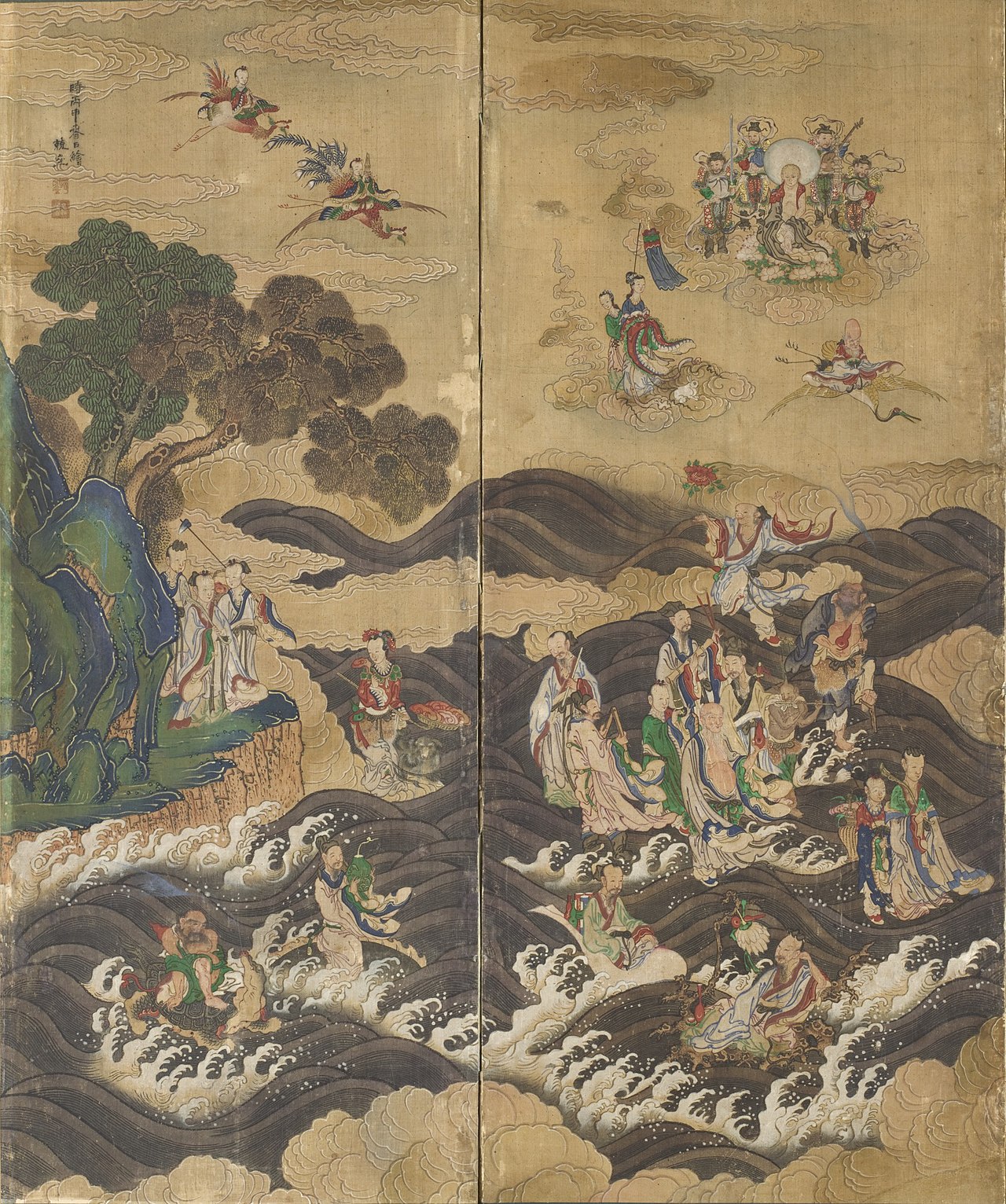 The Banquet of Seowangmo (Xiwangmu), Queen Mother of the West LACMA M.2000.15.31a-h (7 of 13)