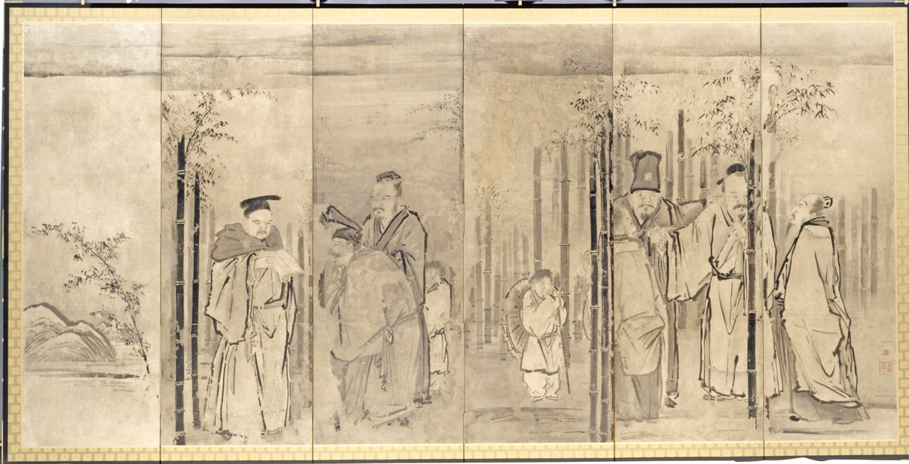 Kano Tan’yū - Seven Sages of the Bamboo Grove - 1979.78.1 - Cleveland Museum of Art