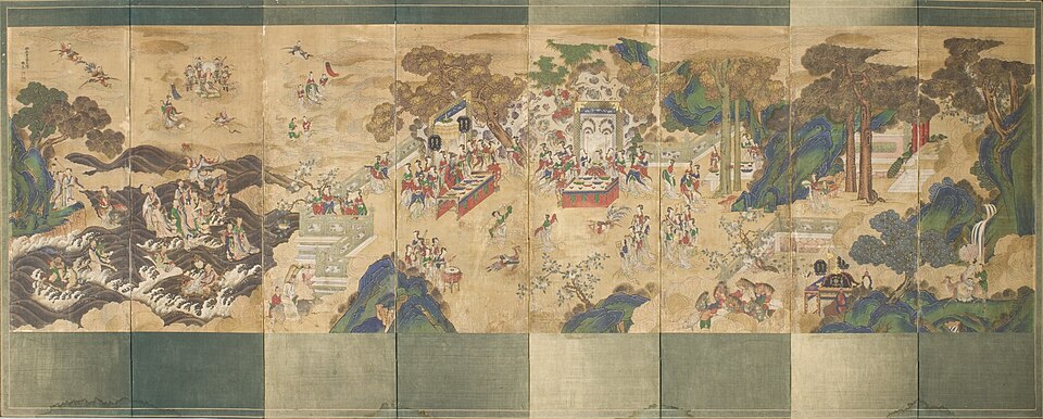 西王母蟠桃宴群仙圖(局部一)